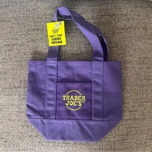 Trader Joe's Purple Canvas Mini Bag